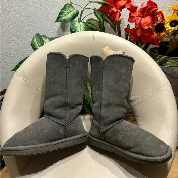 UGG Bailey Button Triplet II Black Mid-Calf Pull-On Boots Size US 8 - Picture 4 of 11